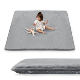 PaPaMat dark-grey nursery play mat offers a safe, spacious floor surface