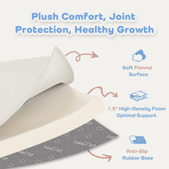 High-density foam core provides extra cushioning during crawling sessions