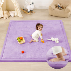 PaPaMat lavender play mat foam closeup showing cushioned surface for floor play