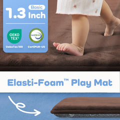 PaPaMat non-slip backing provides safety on wood floors during play.