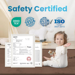 PaPaMat non-slip bottom ensures secure placement beside beds and cribs