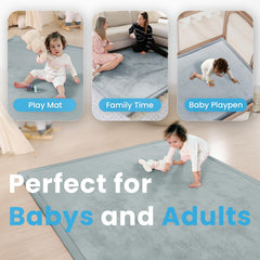 PaPaMat non-slip bottom keeps the mat steady during active play.