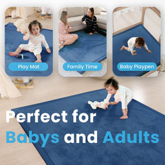 PaPaMat non-slip dot bottom keeps mat secure during movement.