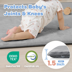 PaPaMat large nursery play area provides safe space for crawling and exploration.