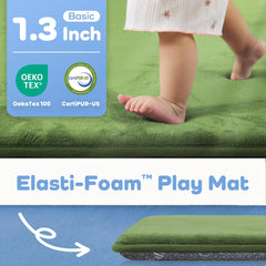 PaPaMat anti-slip backing helps keep the mat secure on wood or tile floors.