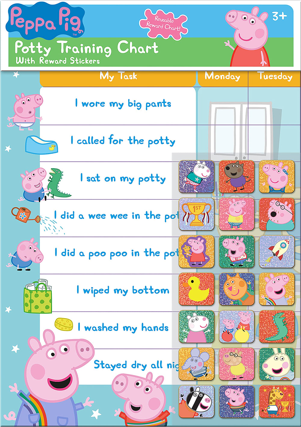 Paper Projects Peppa Pig potty chart cover highlights kid-friendly design to support toilet training.