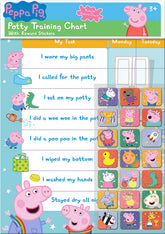 Paper Projects Peppa Pig potty chart cover highlights kid-friendly design to support toilet training.