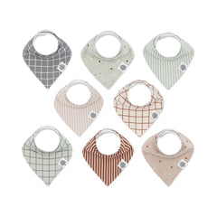 Parker Baby Bandana Drool Bib with absorbent front and cozy backing for all-day comfort.