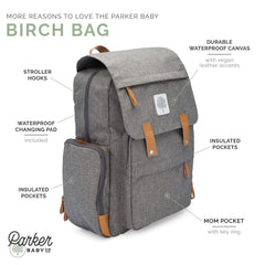 Parker Baby Co. bottle insulated pocket in action keeps milk nearby
