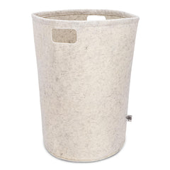 Parker Baby Co. nursery laundry hamper in white, open view, ideal for quick laundry transitions.
