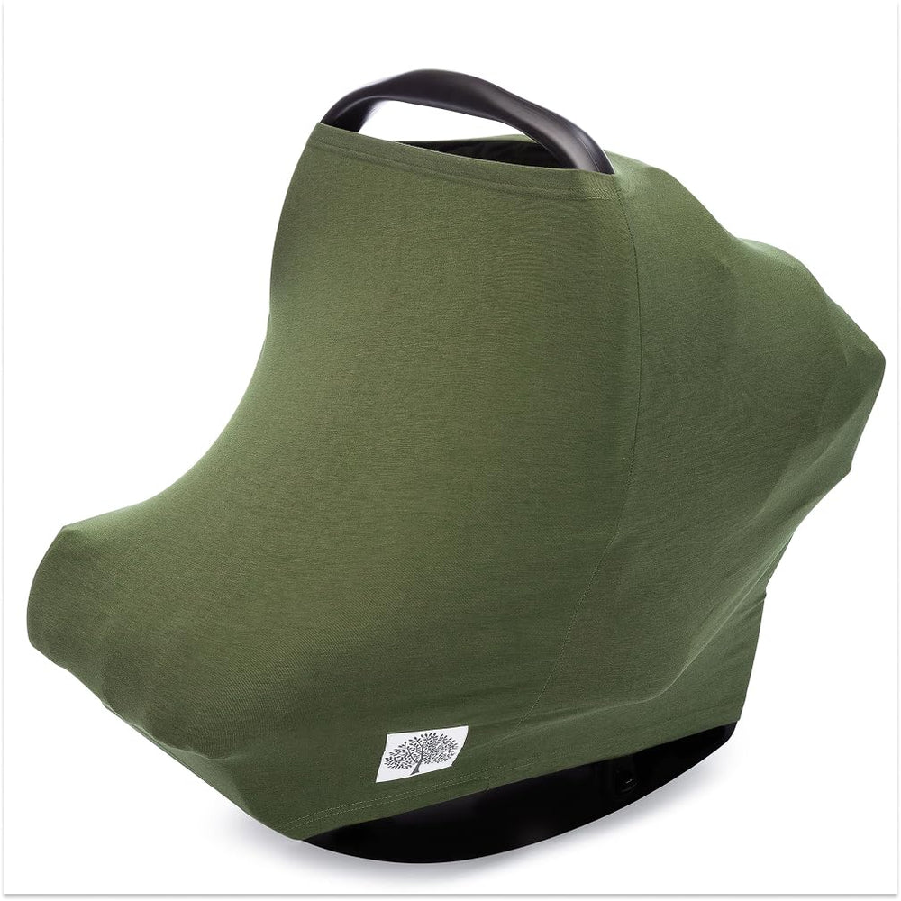Parker Baby Co Pine car seat cover provides full-coverage protection on the go.