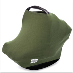 Parker Baby Co Pine car seat cover provides full-coverage protection on the go.