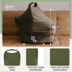 Parker Baby Co Pine high chair cover fits standard chairs and wipes clean.