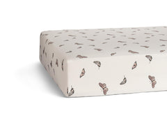 Parker Baby Co soft fitted crib sheet close-up highlights skin-friendly comfort.