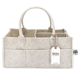 Parker Baby Diaper Caddy shows nursery storage with diapers and wipes within easy reach