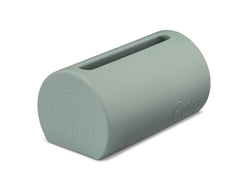 Parker Baby universal faucet guard on a faucet, adding a soft barrier for safe bath time.