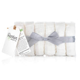 Parker Baby Washcloths six-pack muslin cotton absorbent for gentle newborn cleansing.