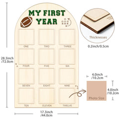 Partico My First Year Photo Board in a nursery creates warm, personalized decor.