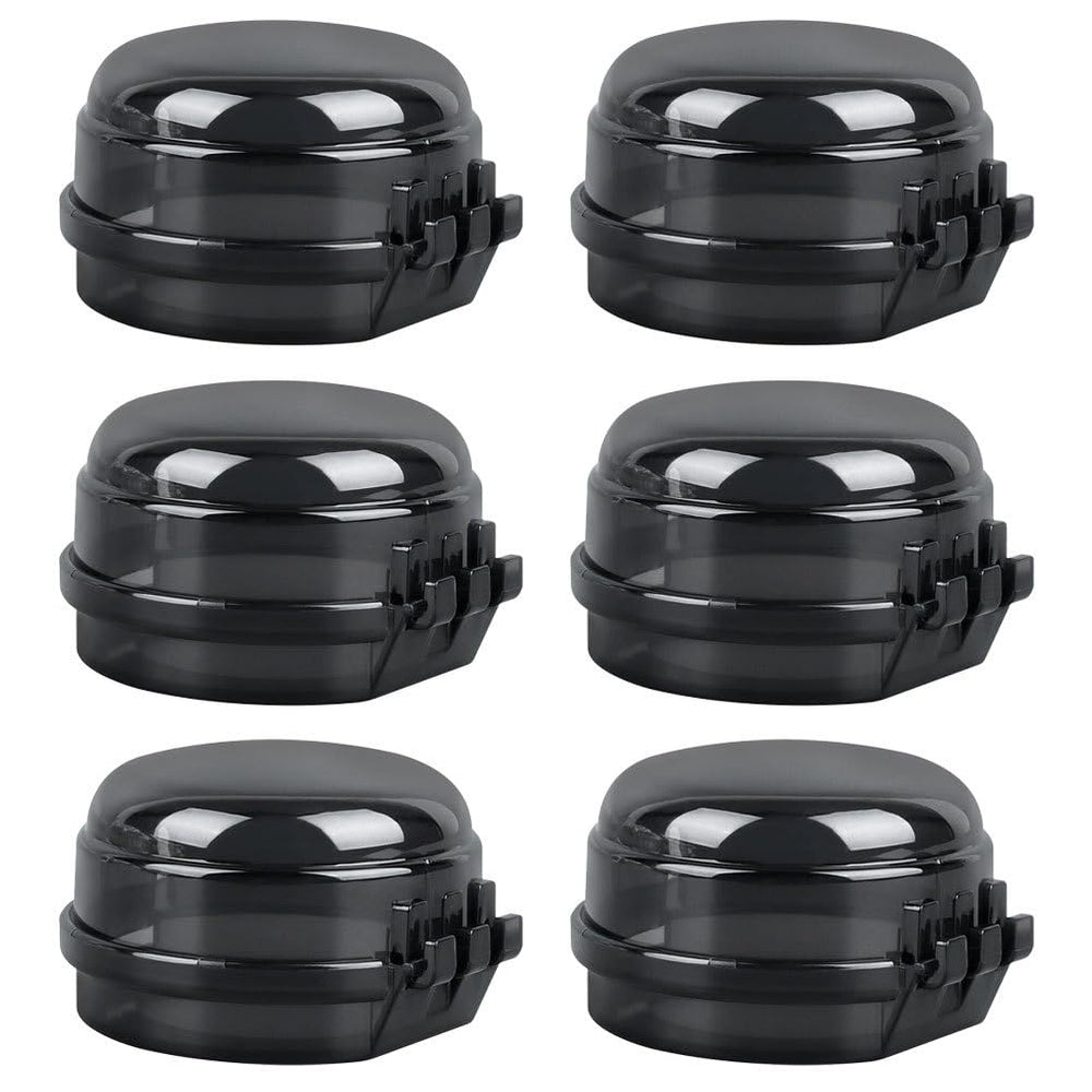 PartyKindom stove knob safety cover on a gas stove prevents accidental knob turning.