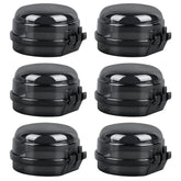 PartyKindom stove knob safety cover on a gas stove prevents accidental knob turning.
