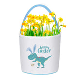 PARTYWIND Easter dinosaur basket with handle, ideal for egg hunts and gifts.