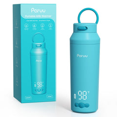 Paruu bottle warmer travel blue with fast heating for on-the-go feeds.