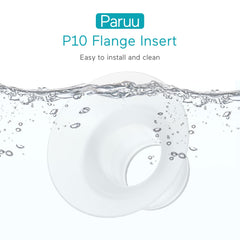 Paruu P10 19mm flange insert detail, sterilizable silicone for reuse.