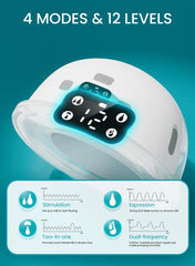 Paruu P16 LED display showing battery, mode, and suction at a glance
