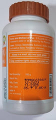Patanjali Ashwagandha Churna dispensing spoon for convenient daily use.