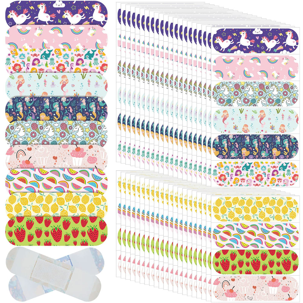 Patelai kids bandages bulk 300-pack with colorful cartoon patterns for quick wound care