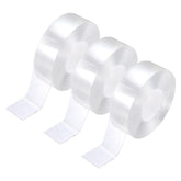 PATIKIL clear edge protector strip on a table edge protects against bumps and spills.