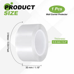 PATIKIL Clear Edge Protector Strip on table edge adds safety while preserving look.