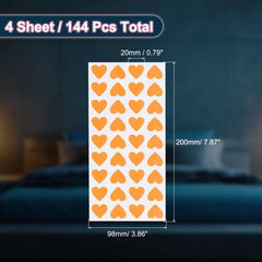 PATIKIL glow heart sticker close-up showing self-adhesive backing and smooth surface for easy application