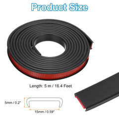 Self-adhesive PATIKIL edge band in black enables quick, tool-free edge repairs and clean finishes.