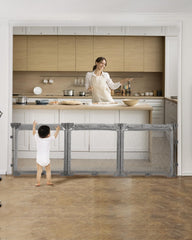 Patywaga extra wide baby gate open view for wide hallway coverage and easy access