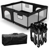PATYWAGA foldable baby playpen with gate offering quick setup for on-the-go families