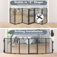 Paulmele 360-degree hinges allow versatile angles for a stable barrier.