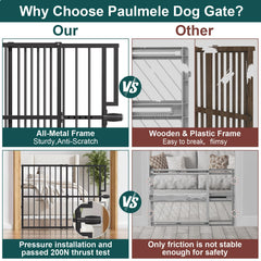 Paulmele adjustable-width gate fits 29 to 43 inches for many openings