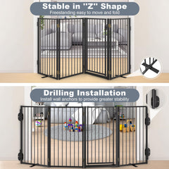 Paulmele anti-slip feet keep the gate stable on floors and decks.