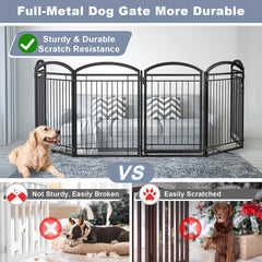 Paulmele door-walk-through dog gate enables easy passage without lifting.