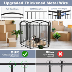 Paulmele freestanding gate with anti-slip feet stays stable on surfaces.