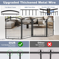 Paulmele outdoor-ready black gate for large openings and decks