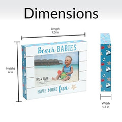 Pavilion Beach Babies frame back view highlights easy photo replacement with knobs.