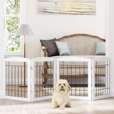 PAWLAND dog gate folded for hallway use, easy room separation and safety.