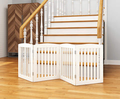 PAWLAND wooden gate guarding hallway with pet safety in mind