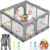 Pawtners foldable playpen assembly for quick, tool-free setup.