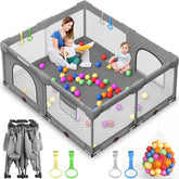 Pawtners foldable playpen assembled for quick, safe indoor playtime.