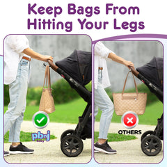 PBnJ Baby large carabiner clip used to organize bags on the go