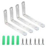 PDETVEO L-bracket corner brace in stainless steel for sturdy furniture reinforcement