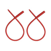 PE Premium Enema red latex catheter with 39.5 cm length for deeper reach.